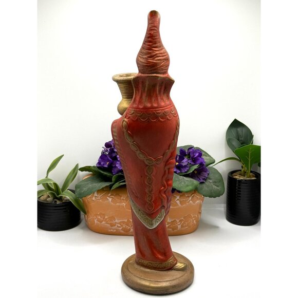Hand-Painted Wiseman Candle Holder With Gold Accents - Picture 5 of 8